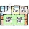 川村貸家（平屋）D-1 3Kの間取り