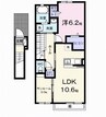 モルゲンロートＫ 1LDKの間取り