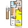 モルゲンロートＫ 1LDKの間取り