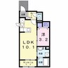 ルーセンス 1LDKの間取り