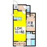ルーセンス 1LDKの間取り