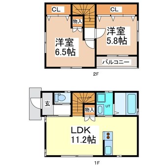 間取図 屋代貸家（小林邸）D棟