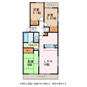 間取図 大糸線/北松本駅 徒歩27分 2階 築20年