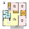 シャルム由比ヶ浜Ｄ 3LDKの間取り