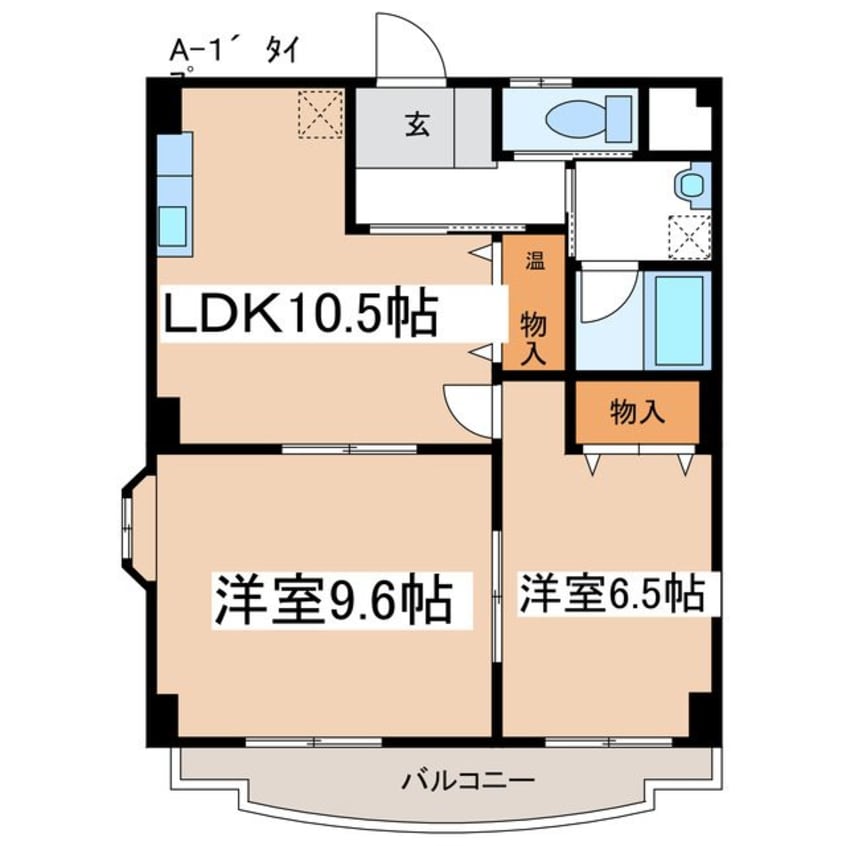 間取図 篠ノ井線/松本駅 徒歩18分 4階 築20年