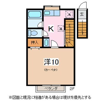 間取図 篠ノ井線/松本駅 徒歩29分 2階 築9年