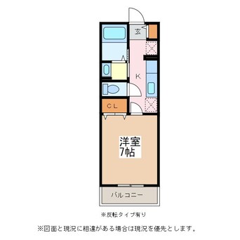 間取図 アルピコ交通上高地線/西松本駅 徒歩9分 1階 築13年