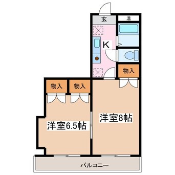 間取図 篠ノ井線/南松本駅 徒歩8分 2階 築31年