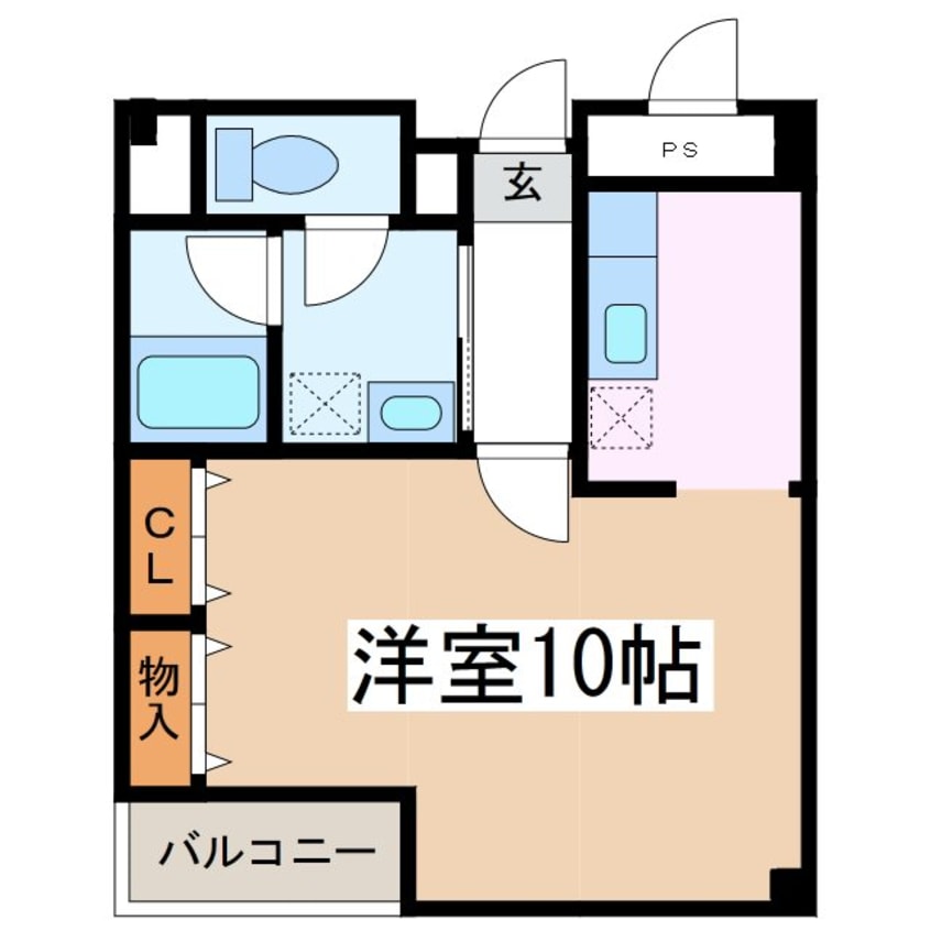 間取図 篠ノ井線/松本駅 徒歩10分 5階 築18年