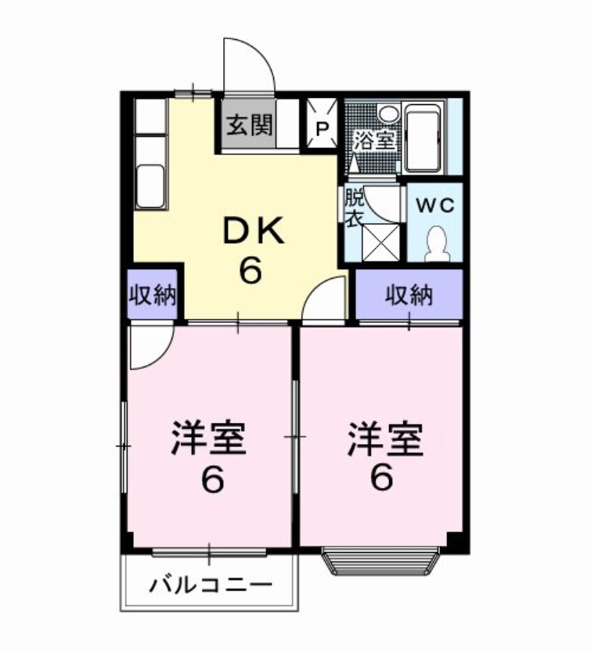 間取図 篠ノ井線/松本駅 バス20分三才山線　岡田出張所前下車:停歩3分 1階 築29年