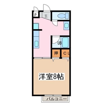 間取図 篠ノ井線/南松本駅 徒歩11分 1階 築23年