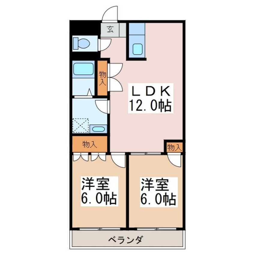 間取図 篠ノ井線/松本駅 徒歩23分 1階 築21年