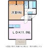 篠ノ井線/南松本駅 徒歩25分 2階 築14年 1LDKの間取り