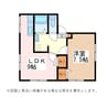 篠ノ井線/松本駅 徒歩18分 2階 築26年 1LDKの間取り