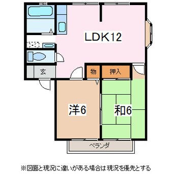 間取図 大糸線/島高松駅 徒歩15分 1階 築29年