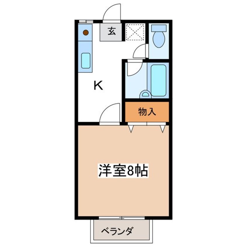 間取図 篠ノ井線/松本駅 バス7分庄内町下車:停歩1分 2階 築34年