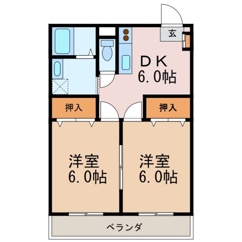 間取図 篠ノ井線/平田駅 徒歩34分 3階 築28年