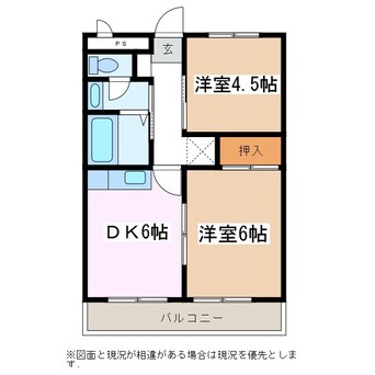 間取図 篠ノ井線/平田駅 徒歩10分 1階 築29年