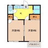 アルピコ交通上高地線/北新・松本大学前駅 徒歩48分 2階 築38年 2Kの間取り