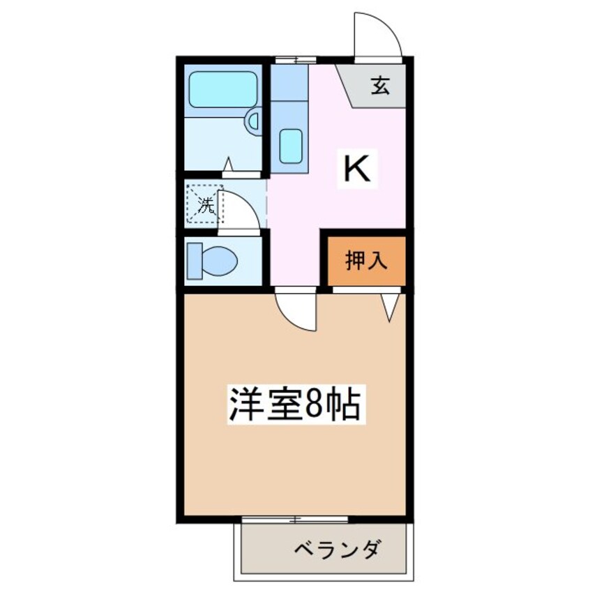 間取図 篠ノ井線/南松本駅 徒歩15分 2階 築32年