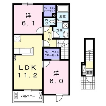 間取図 大糸線/北松本駅 徒歩18分 2階 築11年