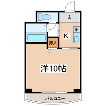 間取図 篠ノ井線/松本駅 徒歩5分 3階 築22年