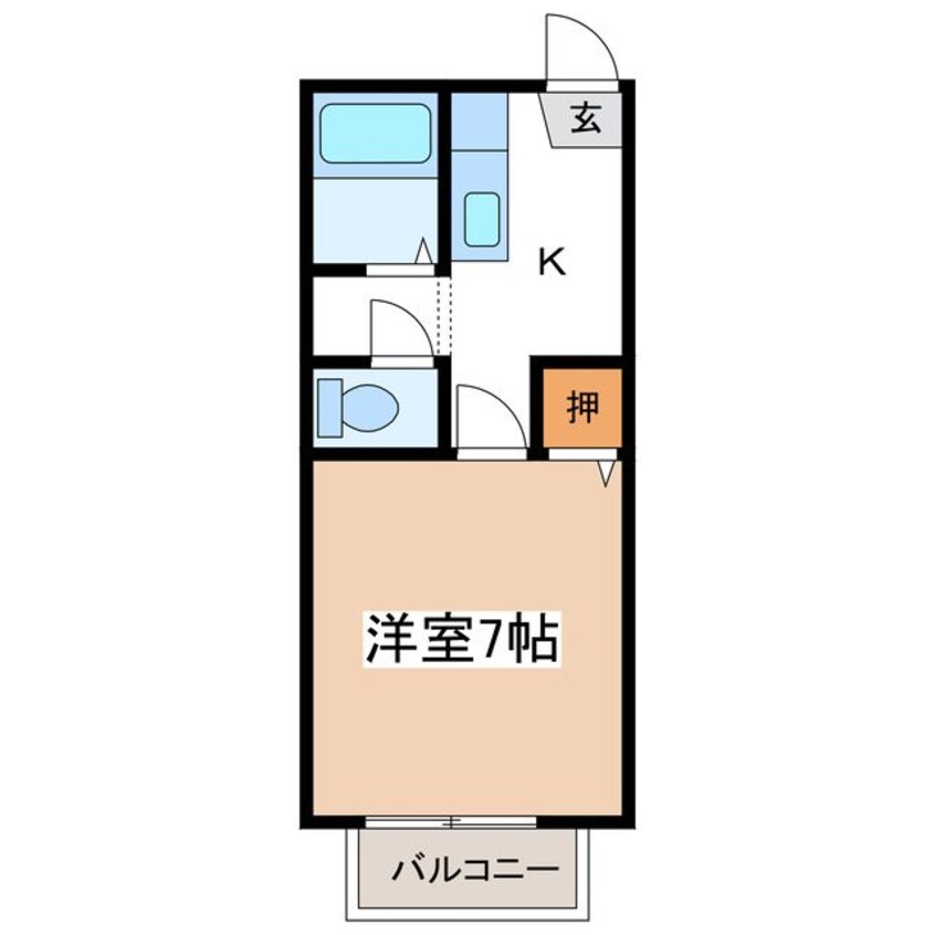 間取図 篠ノ井線/松本駅 徒歩36分 1階 築25年