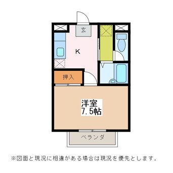 間取図 大糸線/北松本駅 徒歩47分 1階 築22年