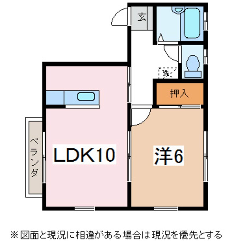 間取図 篠ノ井線/平田駅 徒歩8分 1階 築34年