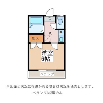 間取図 篠ノ井線/松本駅 徒歩34分 1階 築33年
