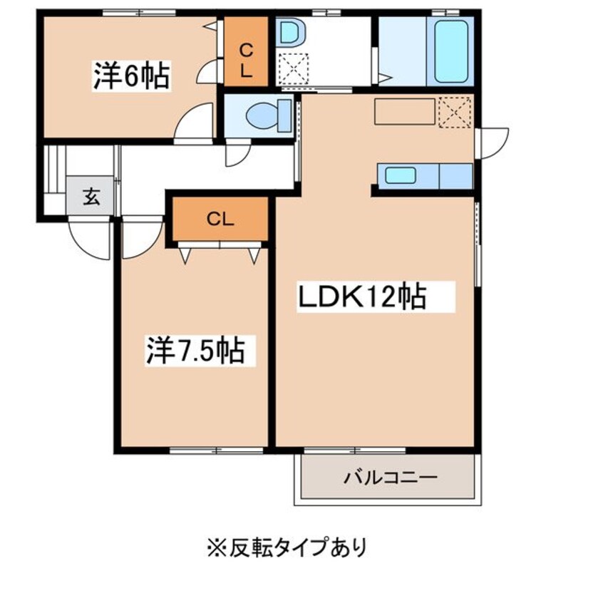 間取図 篠ノ井線/南松本駅 徒歩21分 1階 築20年