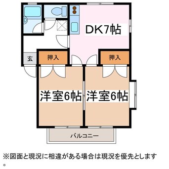 間取図 篠ノ井線/南松本駅 徒歩17分 1階 築29年