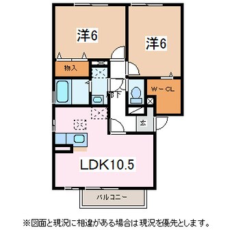 間取図 アルピコ交通上高地線/西松本駅 徒歩7分 1階 築20年