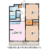 篠ノ井線/松本駅 徒歩15分 2階 築21年 2LDKの間取り