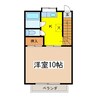 大糸線/島高松駅 徒歩5分 2階 築30年 1DKの間取り