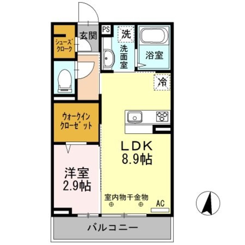 間取図 篠ノ井線/南松本駅 徒歩20分 3階 築9年