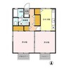 篠ノ井線/南松本駅 徒歩26分 2階 築34年 2DKの間取り