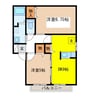 篠ノ井線/松本駅 徒歩20分 2階 築23年 2DKの間取り