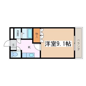 間取図 篠ノ井線/松本駅 バス15分西岡田下車:停歩3分 2階 築20年