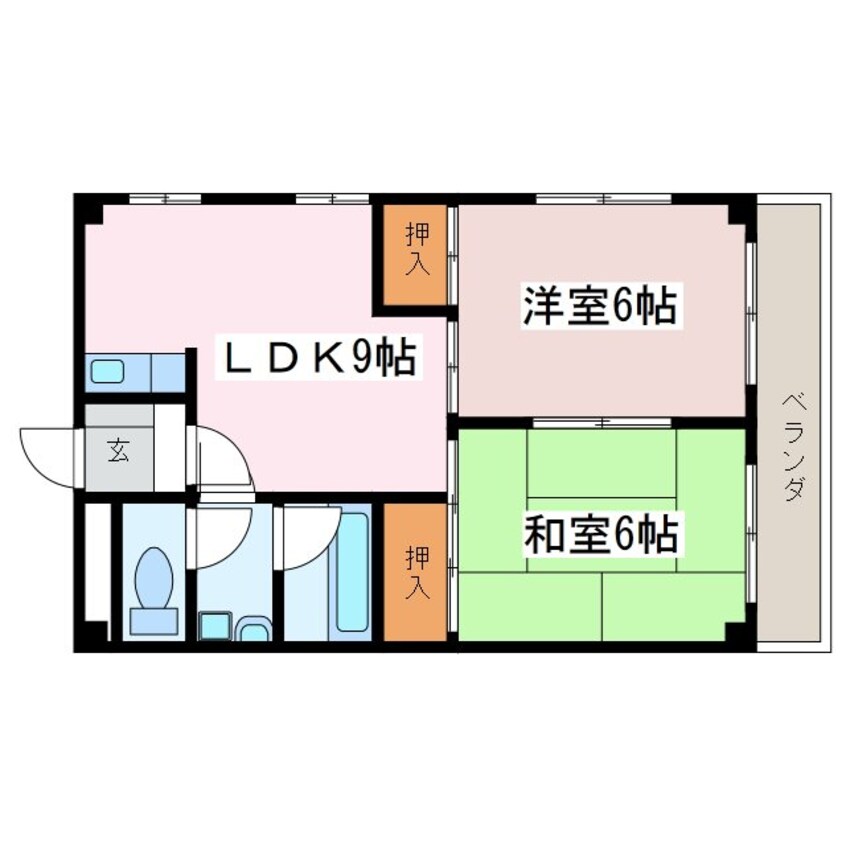 間取図 コーポイワマアメニー