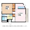 コーポ中川 1LDKの間取り