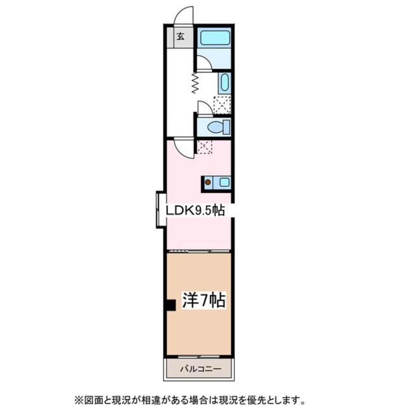 間取図 篠ノ井線/松本駅 徒歩12分 1階 築28年