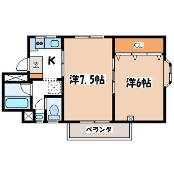 間取図 コーポ巾上