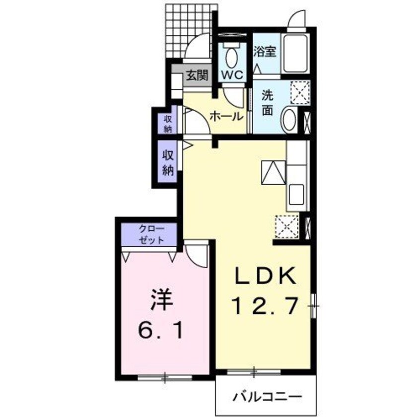 間取図 アルピコ交通上高地線/渚駅 徒歩11分 1階 築14年