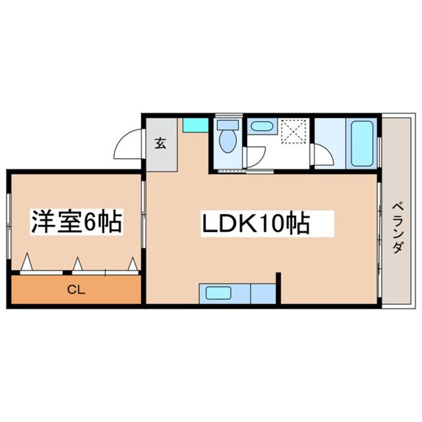 間取図 篠ノ井線/松本駅 徒歩12分 2階 築45年