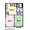 篠ノ井線/松本駅 バス:15分:停歩5分 1階 築30年 2DKの間取り