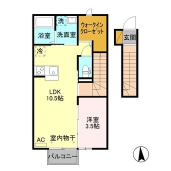 間取図 篠ノ井線/平田駅 徒歩32分 2階 築14年