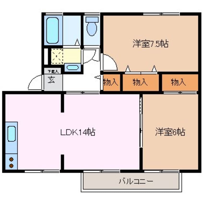 間取図 スプリングパーク横田 Ｃ棟