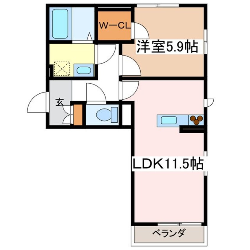 間取図 アルピコ交通上高地線/信濃荒井駅 徒歩16分 2階 築7年