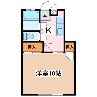 間取図 アルピコ交通上高地線/北新・松本大学前駅 徒歩8分 1階 築22年